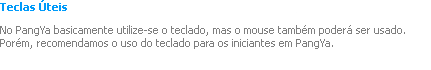 Teclas úteis
